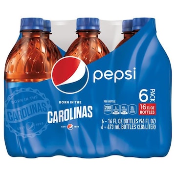 Pepsi-Cola Soda 6 - 16 fl oz Bottles