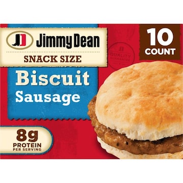 Jimmy Dean Snack Size Biscuit Breakfast Sandwiches with Sausage, Frozen, 10 Count