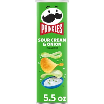 Pringles Potato Crisps Chips Sour Cream and Onion, Lunch Snacks