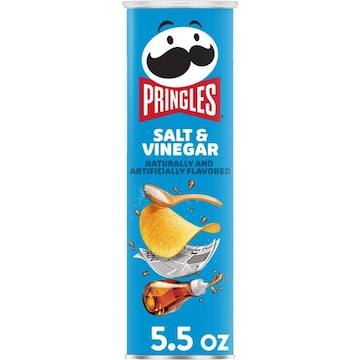 Pringles Potato Crisps Chips Salt and Vinegar, Lunch Snacks