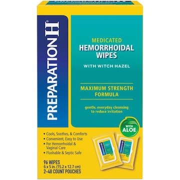 PREPARATION H Flushable Medicated Hemorrhoid Wipes