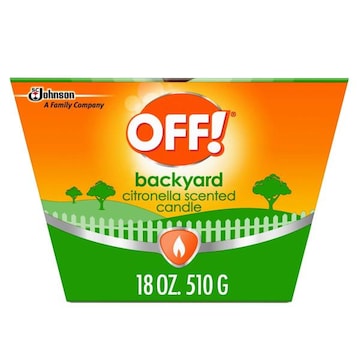 OFF! Scented Citronella Candle, 18 oz, 1 CT, Backyard Outdoor Candle, Burn Time up to 40 Hours, Provides Ambiance and a Gentle Glow for Outdoor Occasions