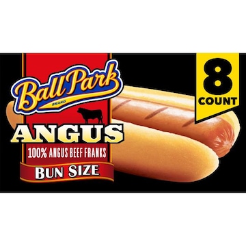 Ball Park Bun Length Hot Dogs, Angus Beef, 8 Count