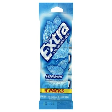 Extra Gums, Sugar Free, Peppermint, 3 Packs