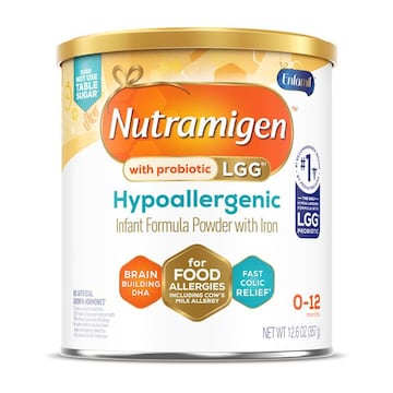 Enfamil Nutramigen LGG Infant Formula is a hypoallergenic formula for babies with cow's milk allergy. If your baby is struggling to sleep, has excessive gas