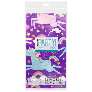 Unique Party! Unicorn Plastic Tablecover