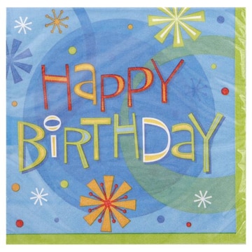 Unique Napkins, Luncheon, Stellar Birthday, 2 Ply