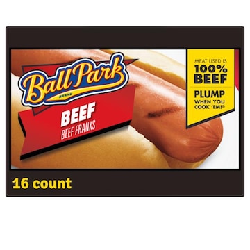 Ball Park Beef Hot Dogs, 16 Count