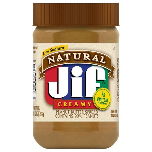 Jif Peanut Butter Spread, Low Sodium, Natural, Creamy Publix Super
