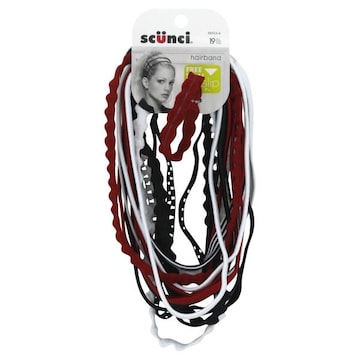 Scunci Headwraps, No Slip Black White