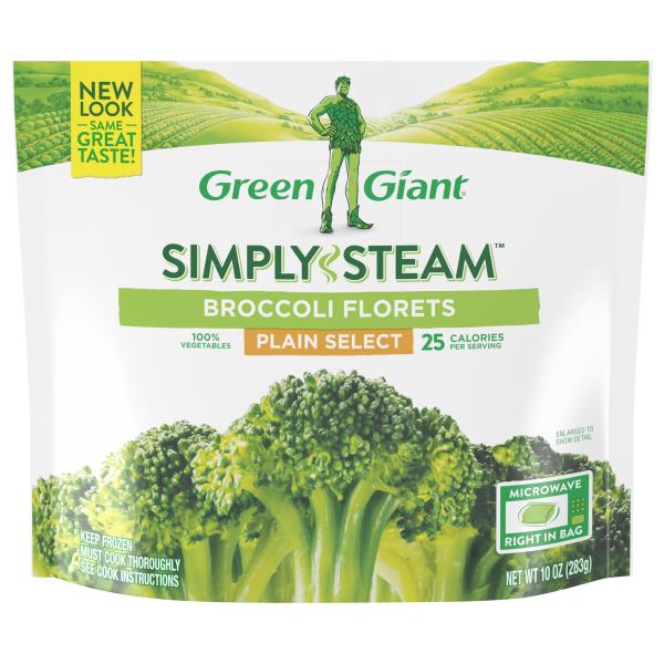 Green Giant Simply Steam Broccoli Florets, Plain Select | Publix Super ...