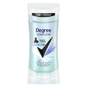 Degree Motionsense Antiperspirant, Invisible Solid, Ultraclear, Black + White, Pure Clean, 48H