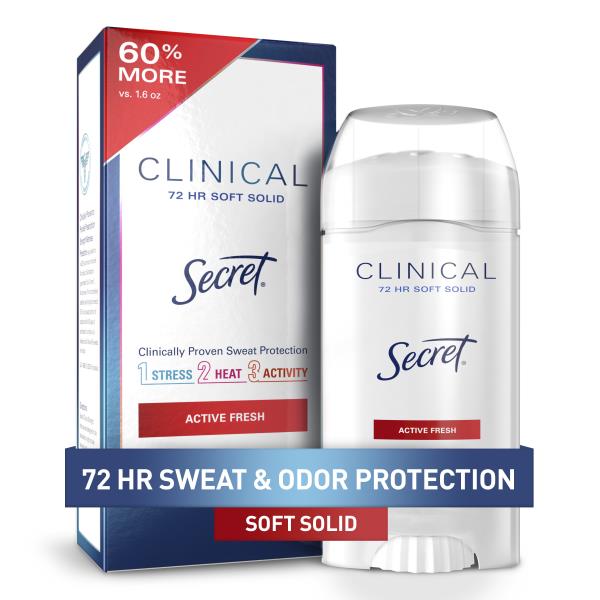 Secret Clinical Strength Soft Solid Antiperspirant and Deodorant