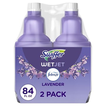 Swiffer WetJet Mop Refill Solution, Floor Cleaner, Lavender, 2ct
