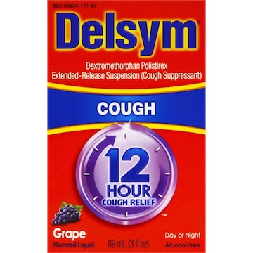 Delsym Cough Relief, 12 Hour, Liquid, Grape Flavored