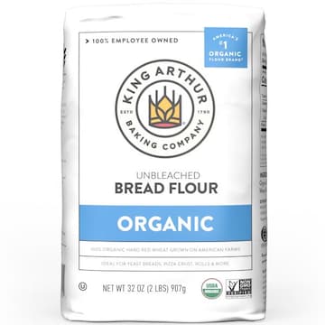 King Arthur Baking Company 100% Organic Unbleached Bread Flour, Non-GMO Project Verified, No Preservatives, 2 Lbs