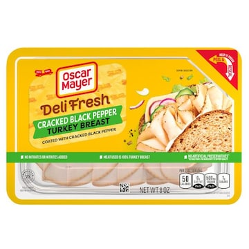 Oscar Mayer Deli Fresh Cracked Black Pepper Turkey Breast Sliced Lunch Meat