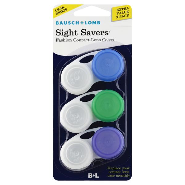 Bausch + Lomb Sight Savers Contact Lens Cases, Extra Value 3Pack