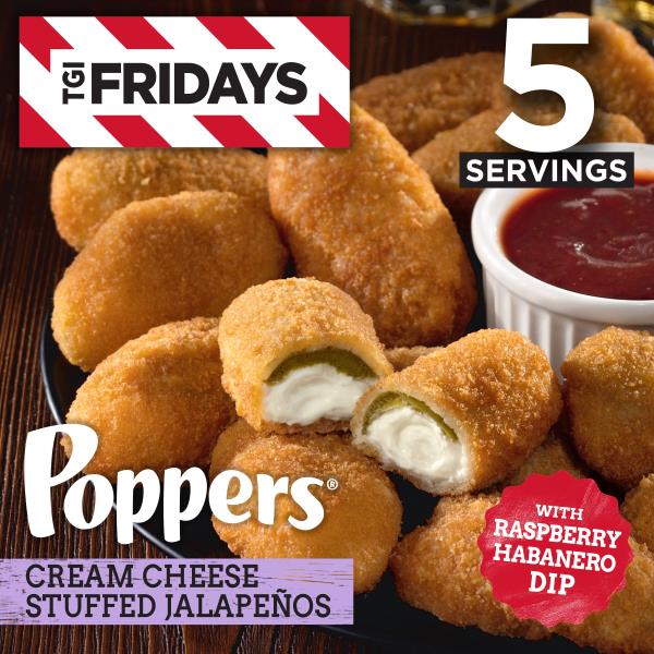 TGI Fridays Cream Cheese Stuffed Jalapeno Poppers Frozen Snacks with