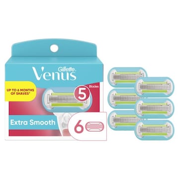 Venus Extra Smooth Women's Razor Blade Refills, 6 Count