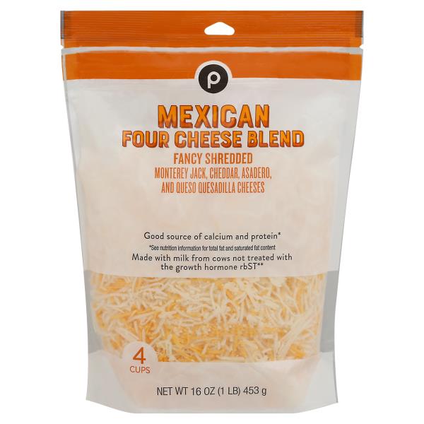 Publix Four Cheese Mexican Blend Fancy, Shredded Cheese | Publix
