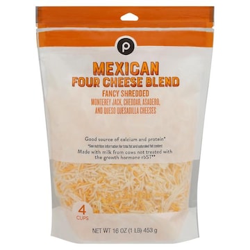 Publix Four Cheese Mexican Blend Fancy, Shredded Cheese