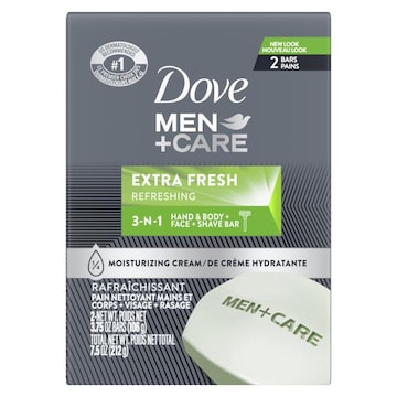 Dove Men + Care Bar 3 in 1 Cleanser for Body, Face, and Shaving Extra Fresh