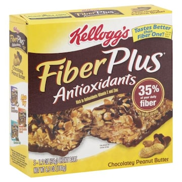 Fiber Plus Antioxidants Chewy Bars, Chocolatey Peanut Butter