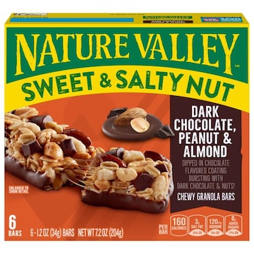 Nature Valley Sweet & Salty Nut Chewy Dark Chocolate, Peanut & Almond Granola Bars