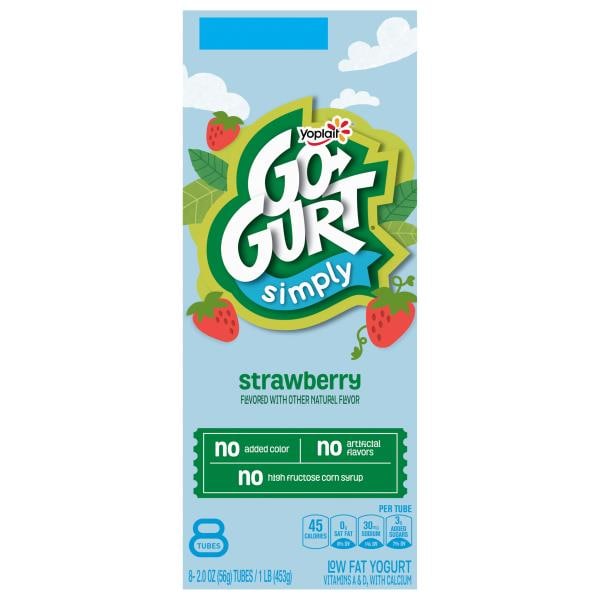 Go-Gurt Simply Low Fat Strawberry Yogurt | Publix Super Markets