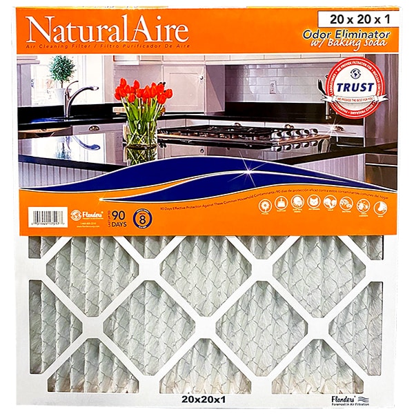 Natural Aire Air Cleaning Filter, Odor Eliminator with Baking Soda, 20
