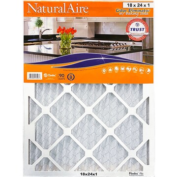 Natural Aire Air Cleaning Filter, Odor Eliminator with Baking Soda, 18 x 24 x 1