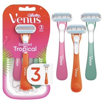 Venus Tropical Women's Disposable Razor, 3 Count