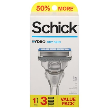 Schick Razor, Hydro, Dry Skin, Value Pack