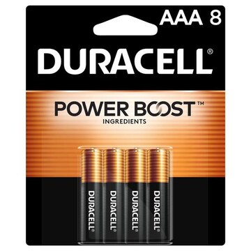 Duracell Power Boost Coppertop AAA Alkaline Batteries, 8/Pack