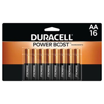 Duracell Power Boost Coppertop AA Alkaline Batteries, 16/Pack