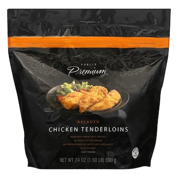 Publix Premium Breaded Chicken Tenderloins, Sold Frozen Fully Cooked