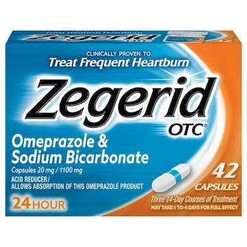 Zegerid OTC Omeprazole & Sodium Bicarbonate, 20 mg/1100 mg, Capsules