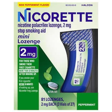 Nicorette Lozenges Peppermint 2 mg Mini Stop Smoking Aid