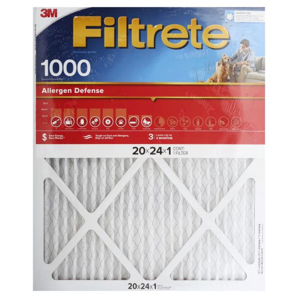 3M Filtrete Air Filter, Electrostatic, Allergen Defense 1000 Publix