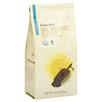 GreenWise Coffee, Organic, Ground, Light, Breakfast Blend