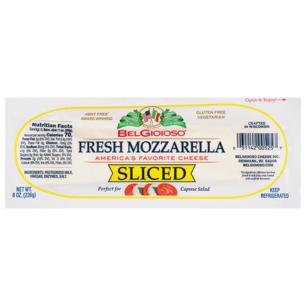 BelGioioso Cheese, Sliced, Fresh Mozzarella | Publix Super Markets