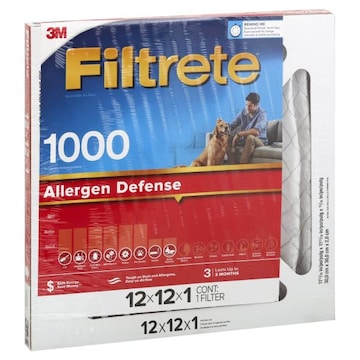 Filtrete Air Filter, 1000 Allergen Defense, 12x12x1 Inches
