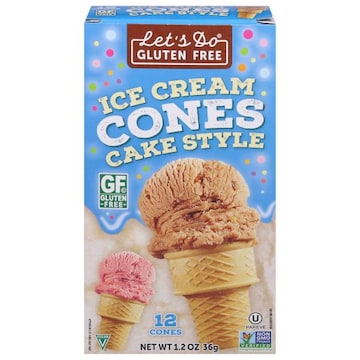 Let's Do Organic Ice Cream Cones, Gluten Free, Cake Style