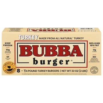 Bubba Burger Burgers, Turkey, 90%/10%