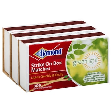 Diamond Greenlight Matches, Strike On Box