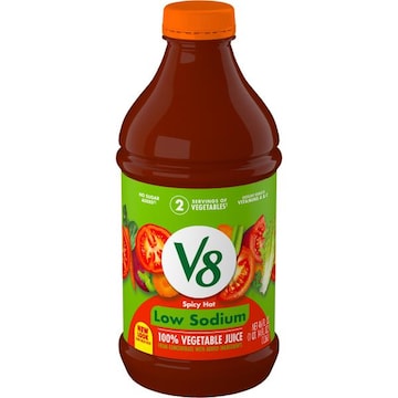 V8® Spicy Hot Low Sodium 100% Vegetable Juice