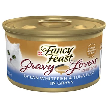 Fancy Feast Gravy Lovers Cat Food, Gourmet, Ocean Whitefish & Tuna Feast in Gravy