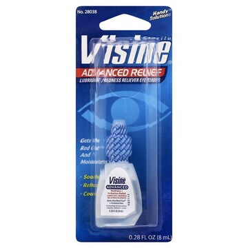 Visine Eye Drops, Lubricant/Redness Reliever, Advanced Relief