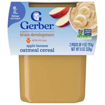 Gerber Sitter 2nd Foods Apple Banana Oatmeal Cereal